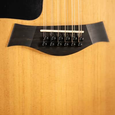 Taylor 150ce Left-Handed 12-String Dreadnought Acoustic/Electric Guitar - Natural with Gig Bag image 11