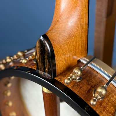 Limited Edition Ome Jasmine 12" 5-String Curly Maple Banjo with Mahogany Neck & Rolled Brass Tone Ring (only 25 made) image 13