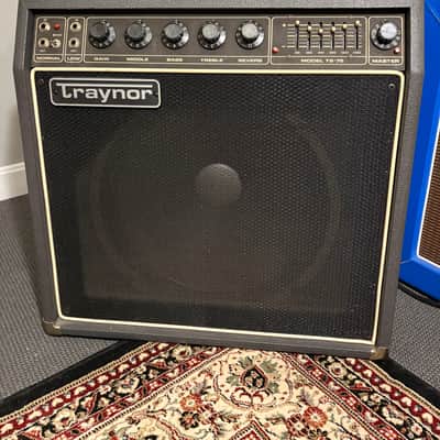 Traynor TS-75 Solid State Electric Guitar Combo Amplifier Early 80's - Black-Grey image 3