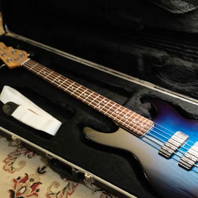 G&L L-2500 USA 5 String Bass '97/98 translucent blue & Stunning Birds Eye Maple image 1
