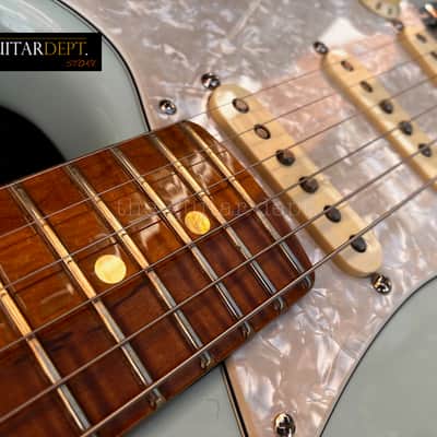 ♚MINT♚ FENDER Custom Shop CUSTOM Stratocaster ♚ TRANS SURF GREEN ♚AAA ROASTED NECK♚FAT 60's Handwounds !♚£5199 image 10