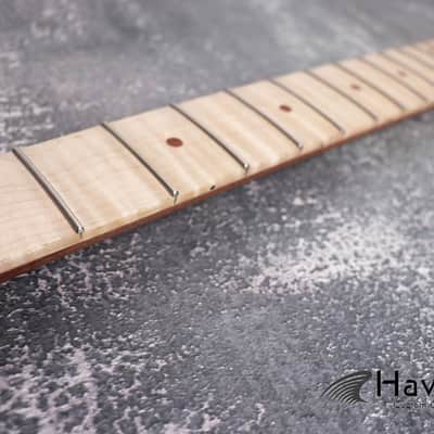 S Style Mahogany Neck flame Maple Board Stainless Steel Jescar Frets, S Type 22 Frets Guitar Replacement And Gadget image 5