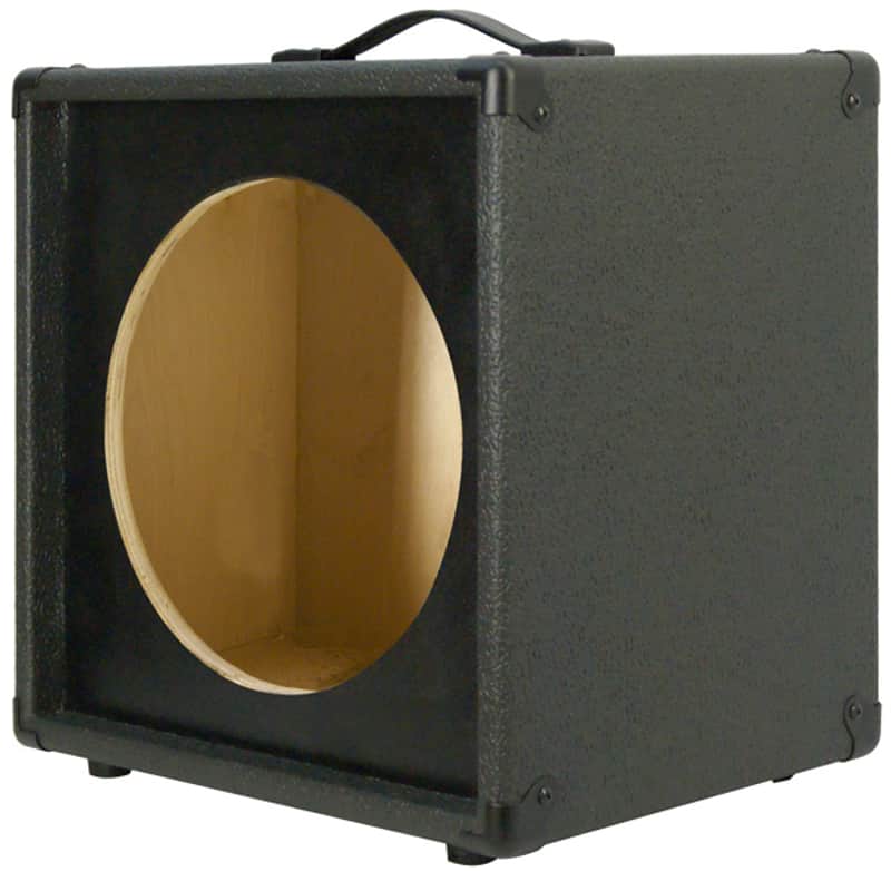 1X12 guitar speaker empty cabinet charcoal black tolex strait front shape US  MADE, G1X12st cbtlx image 1