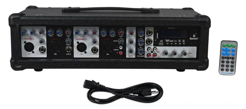 Rockville 800w Powered 4 Channel Mixer/Amplifier w Bluetooth/EQ/Effects image 1