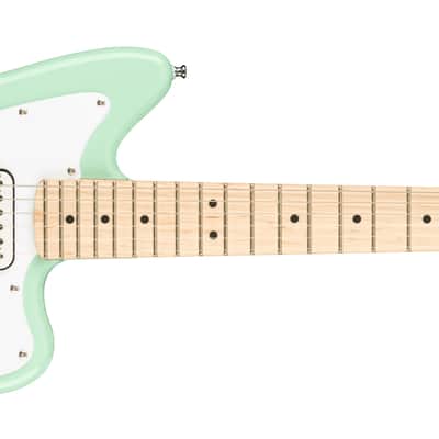 Squier Mini Jazzmaster HH Electric Guitar, Maple Neck, Surf Green Finish image 1