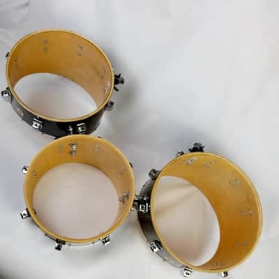 *Ludwig 12,13,14" Power Cut Monroe Marching Tenor Trio Tom Drums Black Starfire* image 14