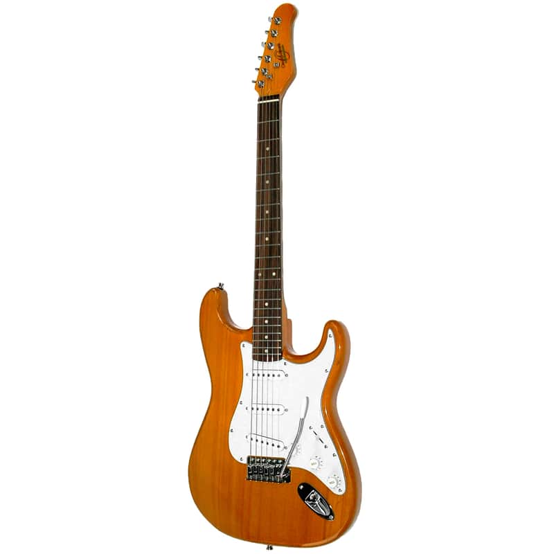 Oscar Schmidt OS-300-NH Double Cutaway Solid-Body Electric Guitar Natural, New image 1