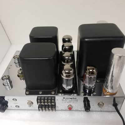 Fully Restored Knight Basic 60 Tube Stereo Power Amplifier - Extensive Restoration Performed, Amazing Performance And Incredible Cosmetic Condition, Simplified Biasing! image 12