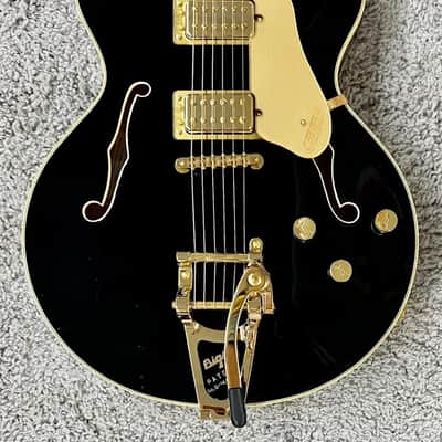 Gretsch Broadkaster LX w/Bigsby, Ebony Fretboard Gold Hardware and Case, Black image 4