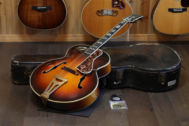 1936 Gibson Super 400 Hollow-Body Archtop Electric Guitar Sunburst + OHSC - Very Good