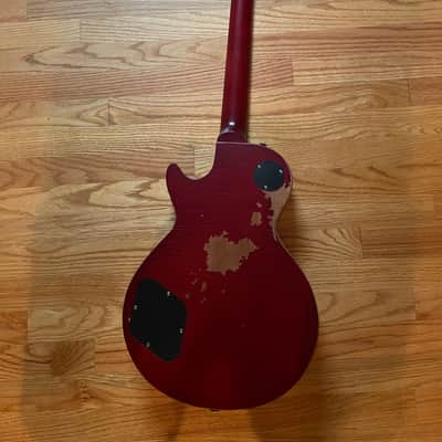 Unbranded Single Cutaway Heavily Aged Guitar Chibson w/Upgrades image 5