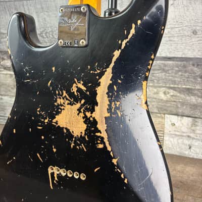 Fender Custom Shop 1956 Hardtail Stratocaster Heavy Relic, Black image 9