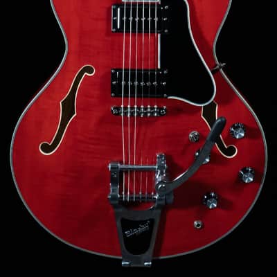 Eastman T486B-RD Thinline, Maple, Seymour Duncan Pickups, Bigsby, Red Finish - NEW image 7