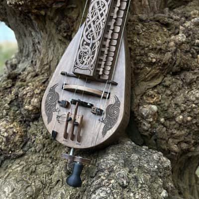 Hurdy-Gurdy With Pickup - 24 Keys - 6 string - Ukrainian Lira Hurdy Gurdy Electric Acoustic Excellent New image 1