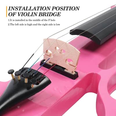 Cxxss Full Size 4/4 Bunnel Edge Electric Silent Violin for Student as gift image 4