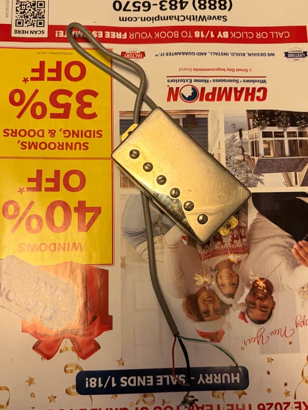 G & B Pickup Company Neck pickup - Chrome image 1