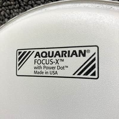 NOS Aquarian 8" Focus X Power Dot Coated White Drum Head TCFXPD8 image 5