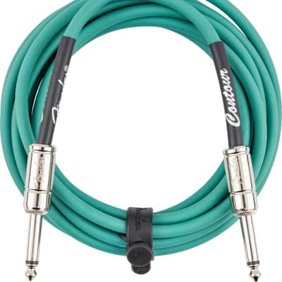 Fender Contour Series Guitar/Instrument Cable, Straight, 10' ft, Sherwood Green image 2