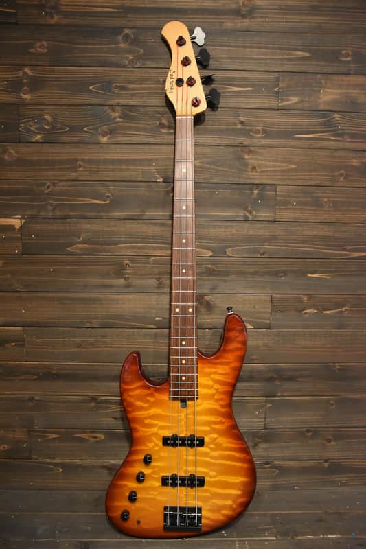 Sadowsky NYC 21 4 string Bass guitar Lefty Quilted Maple Tobacco Burst USA Made lefty image 1