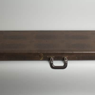 Mosrite Ventures Mark I Solid Body Electric Guitar (1966), ser. #4738, original brown leather covered hard shell case. image 11