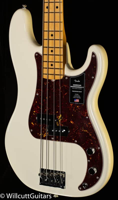 Fender American Professional II Precision Bass Maple Fingerboard Olympic White (165) image 1