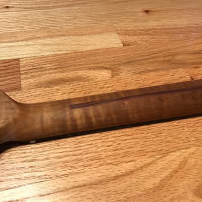 Warmoth Stratocaster Replacement Neck - Roasted Flame Maple - Ebony image 9