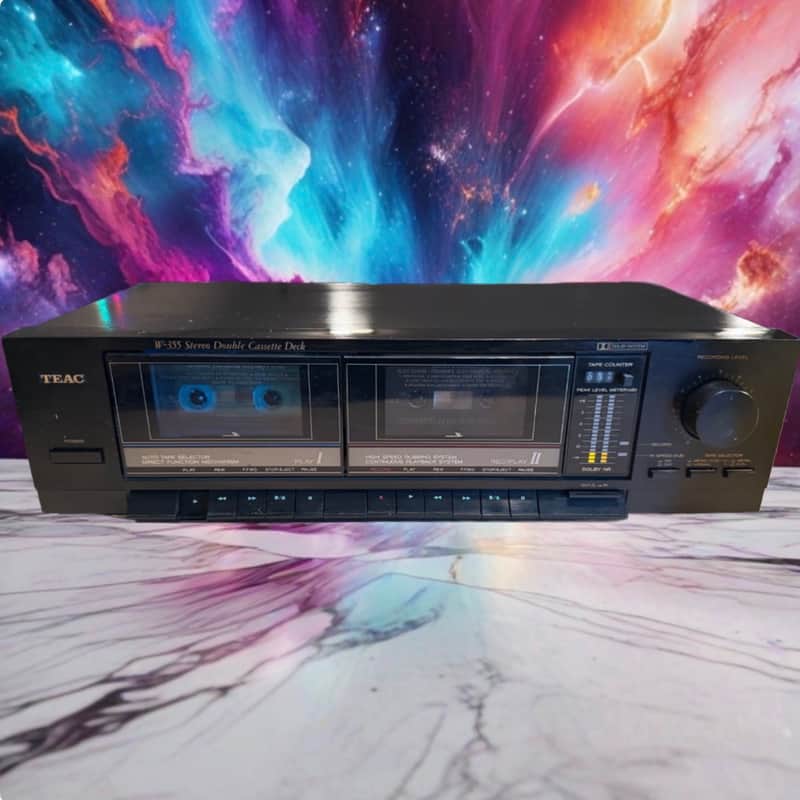 TEAC W-355 Stereo Double Cassette Deck Player Works Great *New Belts* V Rare🎶🔥 image 1