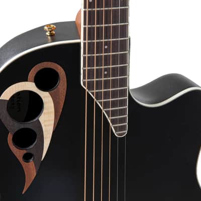 Ovation Celebrity Deluxe E-Acoustic Guitar CDX40-5-G Black Satin (CDX40-5-G) image 3