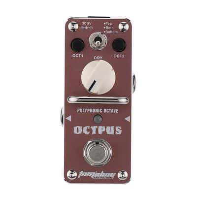 Toms Line AOS-3  Octpus Polyphonic Octave Electric Guitar Effects Pedal Brown image 3