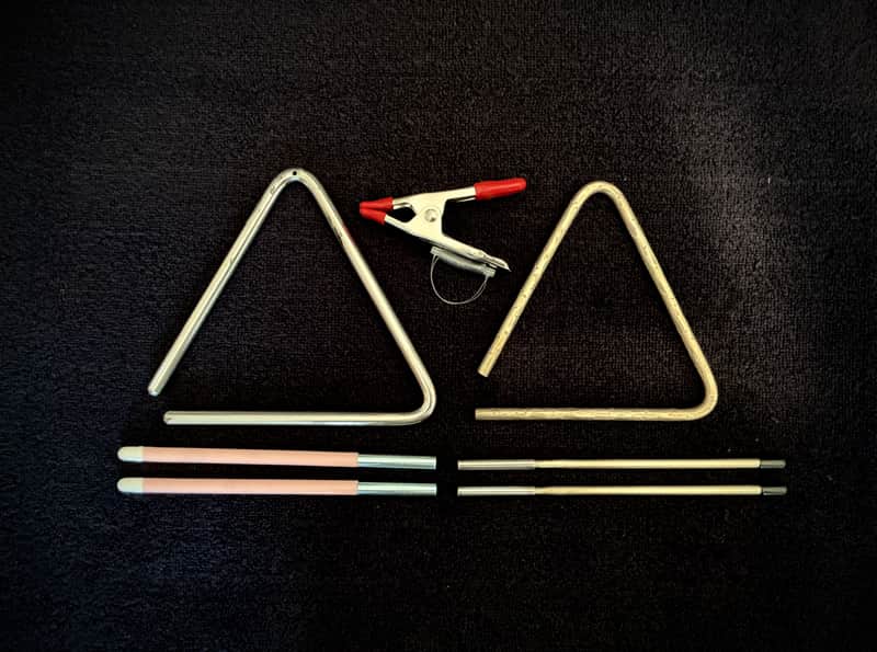Sonor 7” Triangle and Custom 6” Brass Triangle (Sound File) image 1
