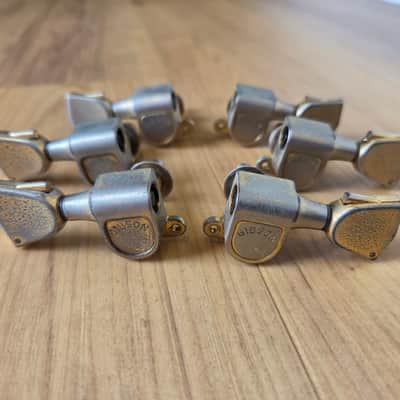 Set of Vintage 1980's Gibson Schaller Gold Flip-Out Crank Guitar Tuners! image 1