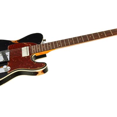 Fender Custom Shop Limited Edition Reverse '60s Tele Custom Heavy Relic Aged Black over 3 Tone Sunburst #R125883 image 4