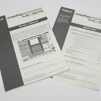 Roland MC-909 Groovebox Original Owners Manual and Quick Start Guide OEM MC909