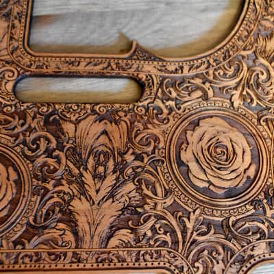 Handcrafted Cherrywood Pickguard for Fender Telecaster – Laser-Engraved Unique Design image 5