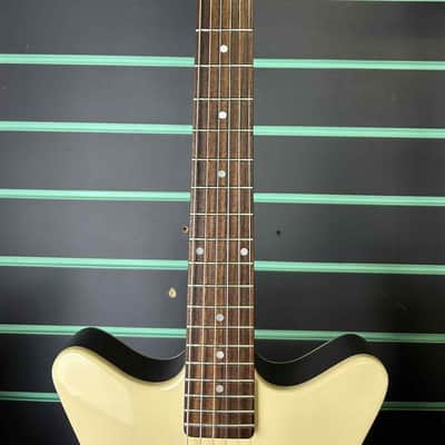Danelectro Convertible Reissue White Hollow Body Electric Guitar image 6
