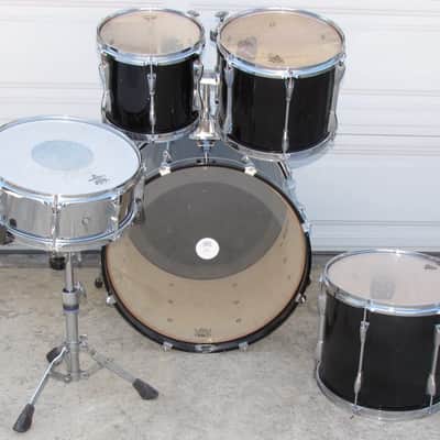 Yamaha Stage Custom Drum Set Shell Pack Black Lacquer Made In Indonesia USED KIT image 8