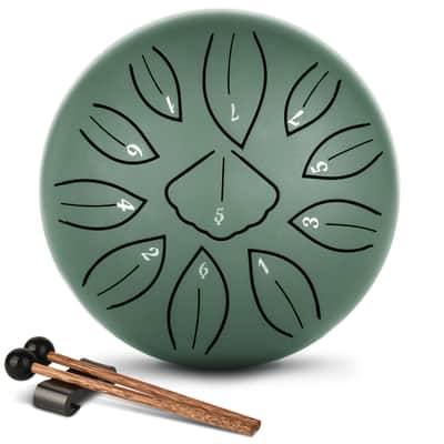 EKATO Steel Alloy Tongue Drum 11 Notes C Key Zen Handpans Meditation Yoga Drum image 2
