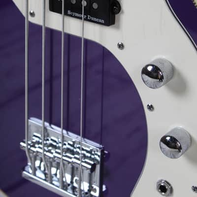 Orange Glenn Hughes Signature O Bass Electric Bass Guitar Purple with Gig Bag image 5