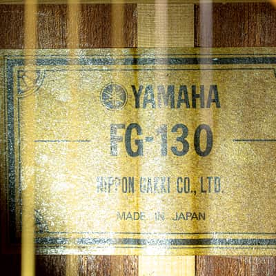1970s Yamaha FG-130 Vintage Folk Acoustic Guitar – MIJ – Hardshell Case image 7