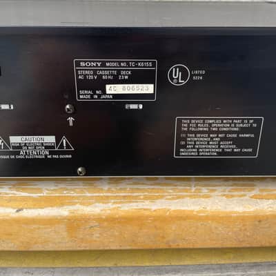 Vintage Sony TC-K615S Stereo Cassette Deck 90s For Parts Or Repairs image 10
