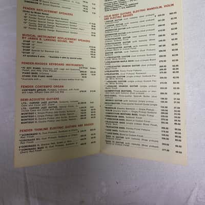 Vintage RARE 1969 Fender 12 Page Guitar Amp Accessories Price List Case Candy! image 4