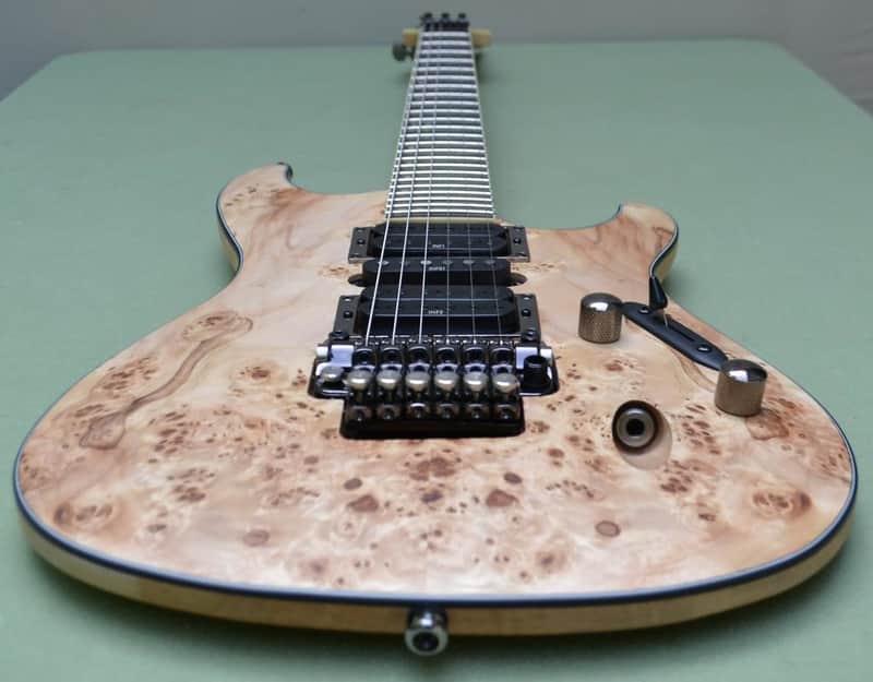 Ibanez S-Series S770PB Poplar Burl Natural Flat Guitar with Wizard