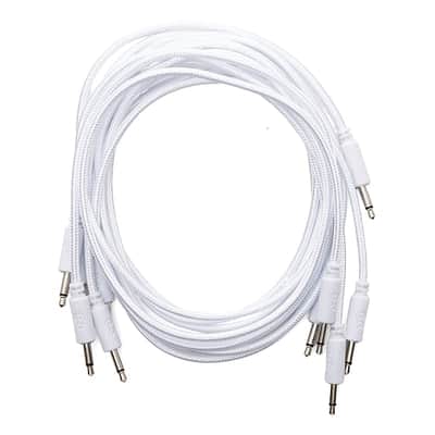Erica Synths Eurorack Patch Cables (90cm White Braided x 5) image 2