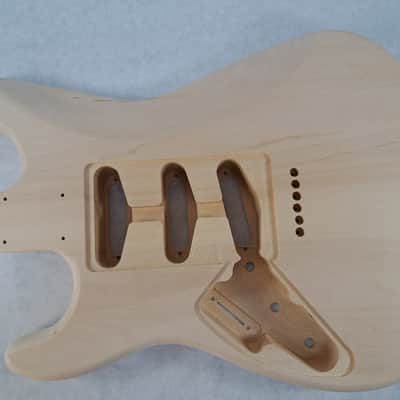 Unfinished Basswood SSS Hardtail guitar body - fits Fender Strat Stratocaster necks J2371 image 3