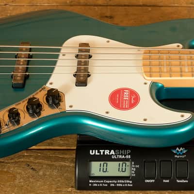 Squier Classic Vibe Active 70s Jazz Bass V - Maple - Ocean Turquoise - 5-String image 8