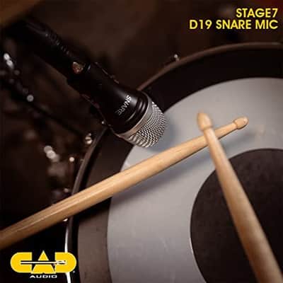 CAD Audio 7 Piece Drum Mic Pack - Includes Kick Mic, Snare Mic, 3 Tom Mics and 2 Overhead Condenser Mics, Black (STAGE7-U) image 6