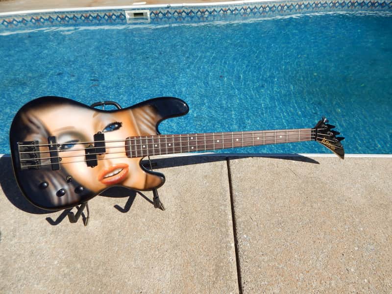 Kramer 710 Bass 1989 Kline Graphic Must See Motley Crue Pin Up Girl Spector Pickups Marylin Monroe image 1