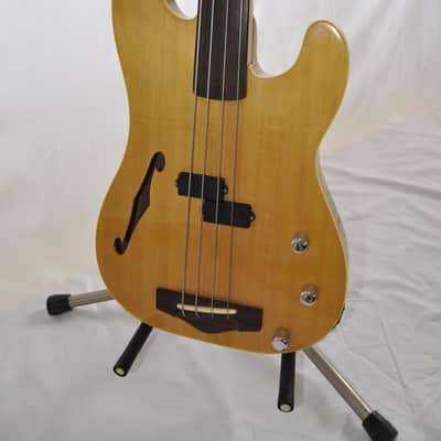 Fender PBAC-100 FL Electric-Acoustic Fretless Precision Bass MIJ 1992 - 1994 - Vintage Natural image 2