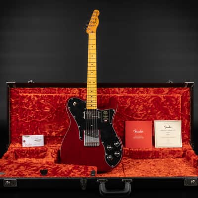 2022 Fender American Vintage AVRI II '77 Telecaster Custom with Maple Fretboard - Wine Red | USA Reissue Wide Range Humbucker | CoA OHSC