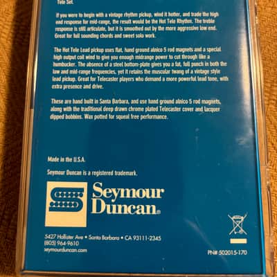 Seymour Duncan STL-2 / STR-2 Hot Tele Pickup Set 2010s - Black/Chrome image 3